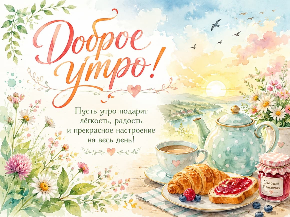 Открытка «Доброе утро!»
